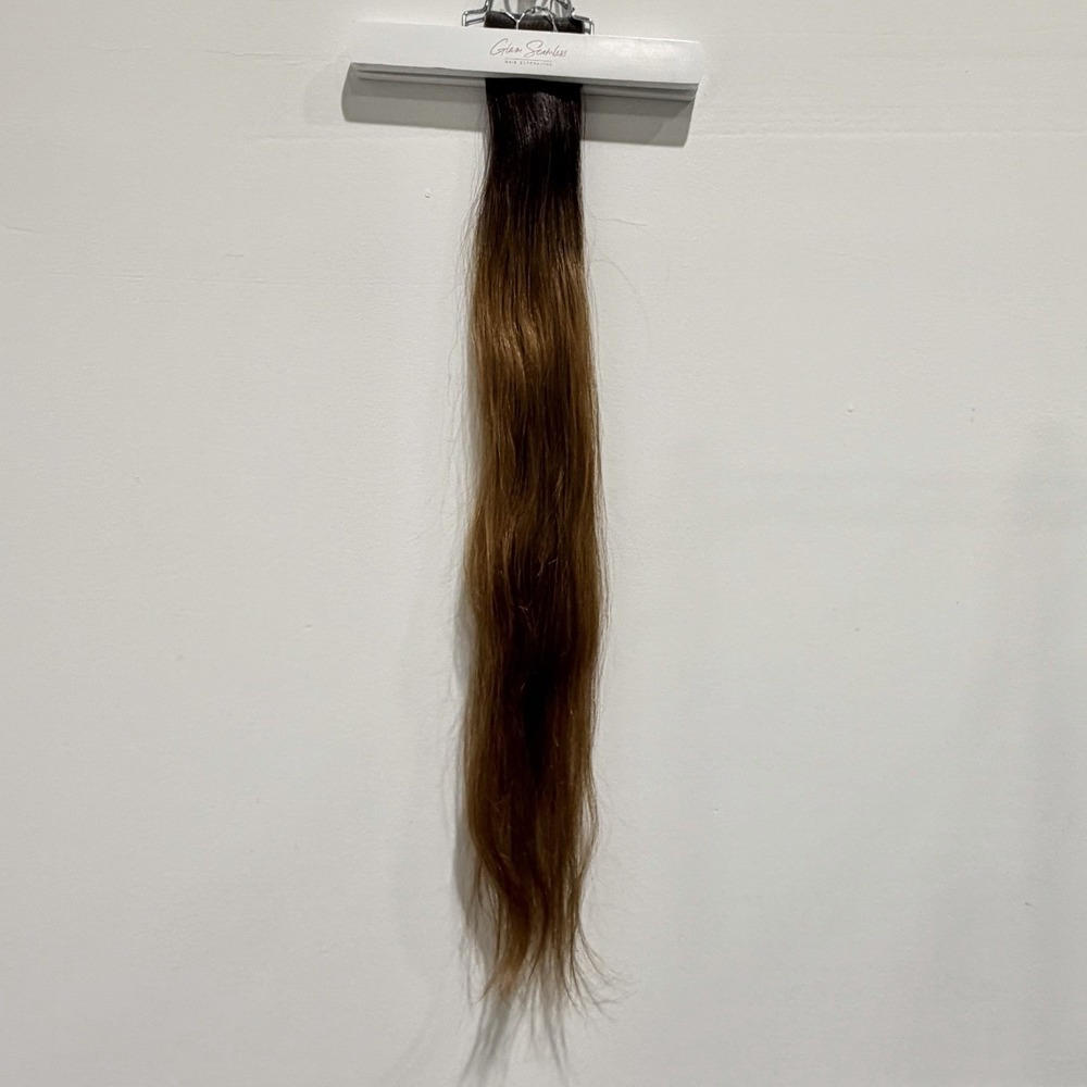 Glam Seamless x Priscilla Valles TapeIn Hair Extension 25" #6A Light Brown Ombre